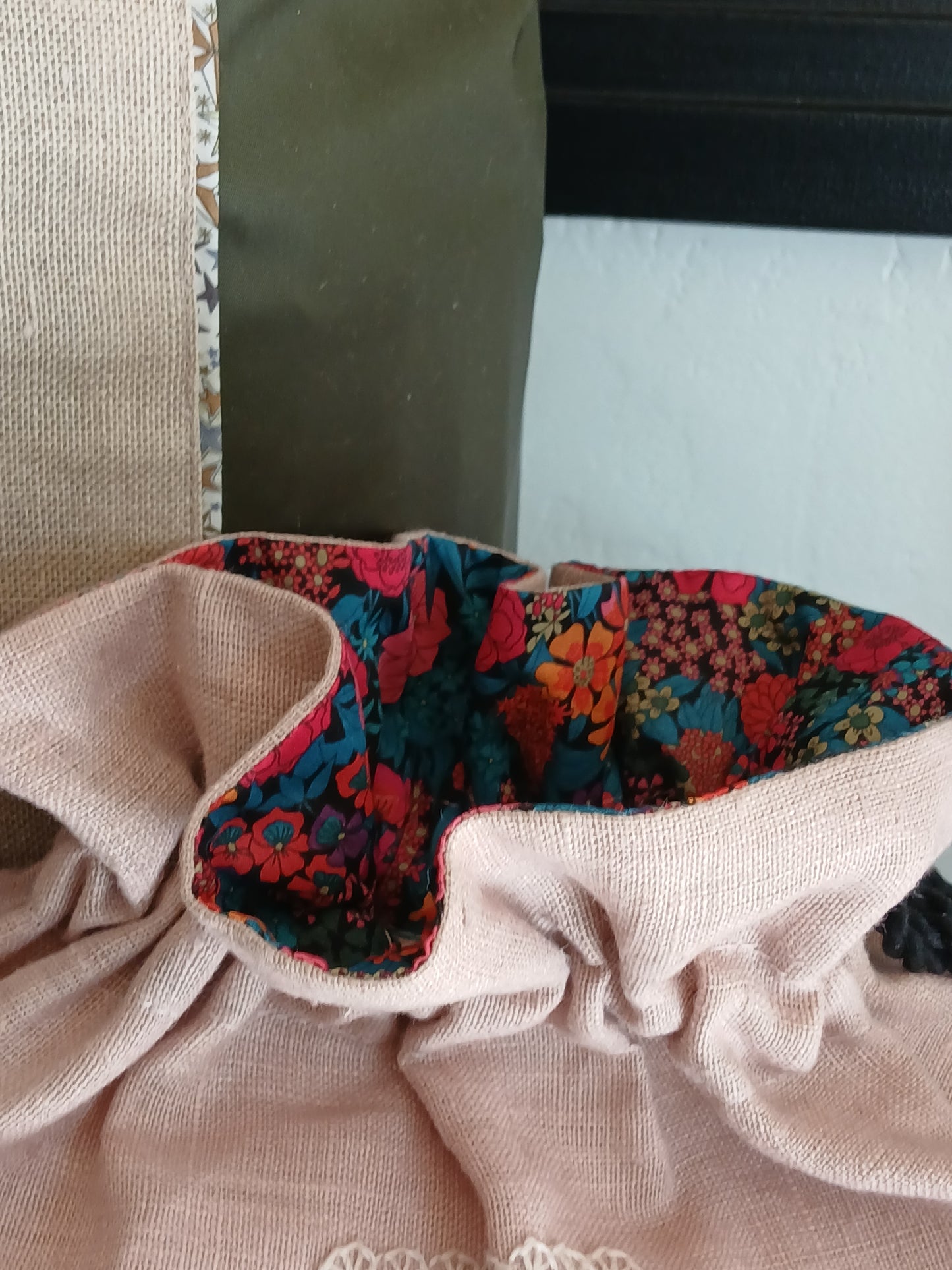 Sac Lingerie Lin — Coulisse Imprimée & Artisanat Naturel