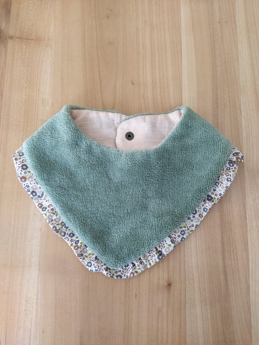 bavoir vert fille